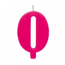 Candelina scintillante fucsia numero 0