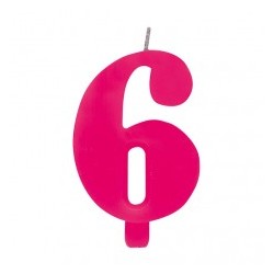 Candelina scintillante fucsia numero 5