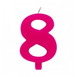 Candelina scintillante fucsia numero 5