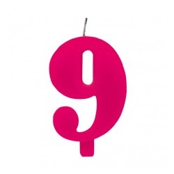 Candelina scintillante fucsia numero 5