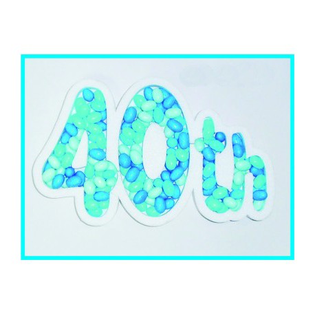 Porta confetti " 40th "