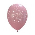 Palloni ad elio 12" Battesimo Rosa