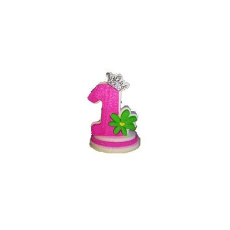 Alzatina 1° Compleanno Rosa