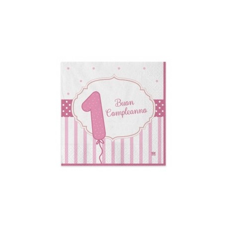 Tovaglioli 1°Compleanno rosa